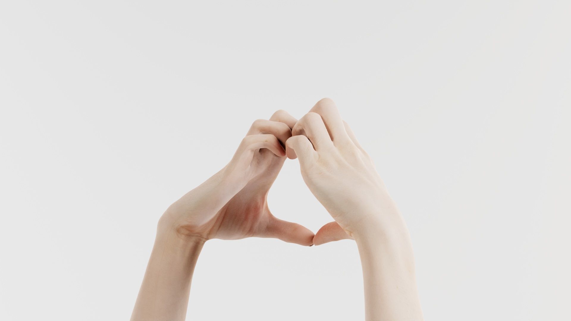 Duo Hands 001 Low-poly 3D model_5