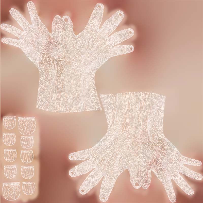 Duo Hands 001 Low-poly 3D model_14