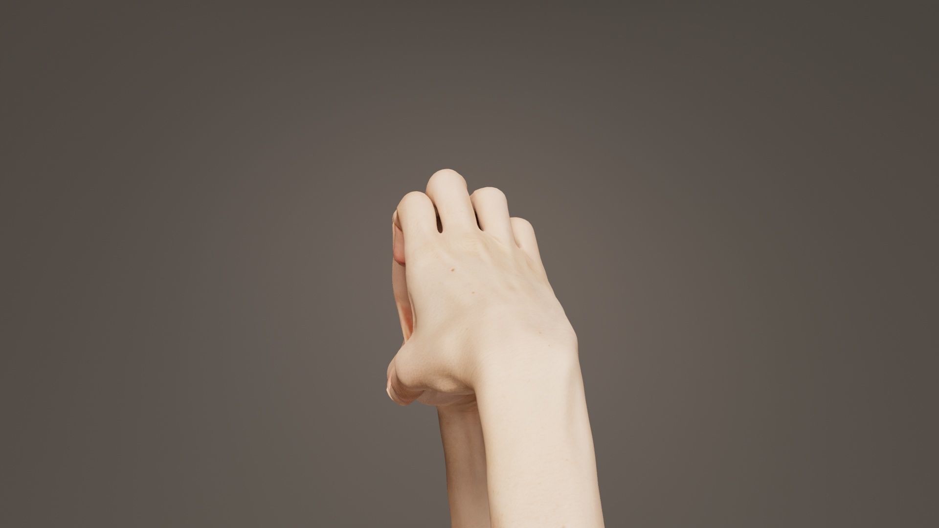 Duo Hands 001 Low-poly 3D model_3