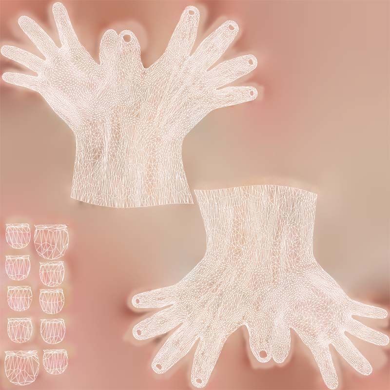 Duo Hands 005 Low-poly 3D model_14