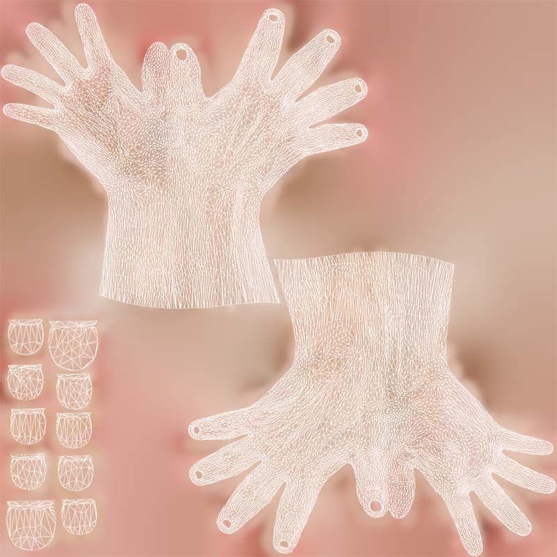 Duo Hands 008 Low-poly 3D model_14