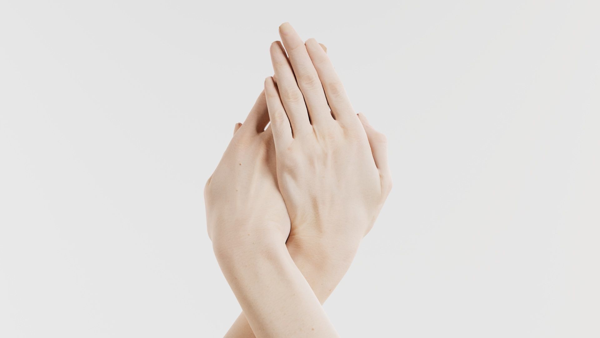 Duo Hands 008 Low-poly 3D model_2