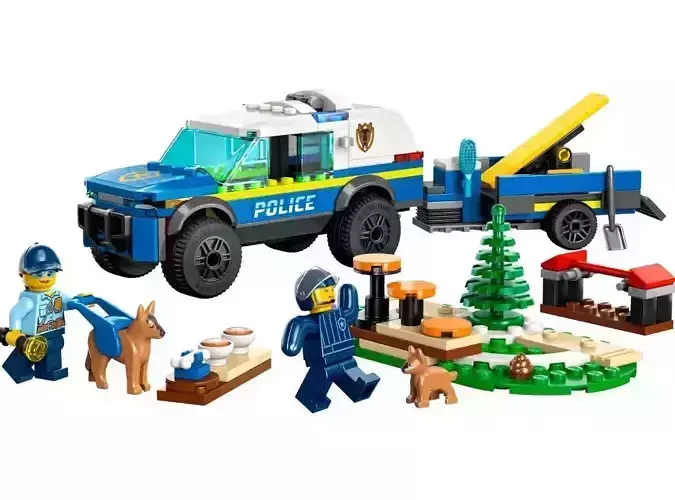 PixelBricks3D - LEGO Mobile Police Dog Training  3D print model