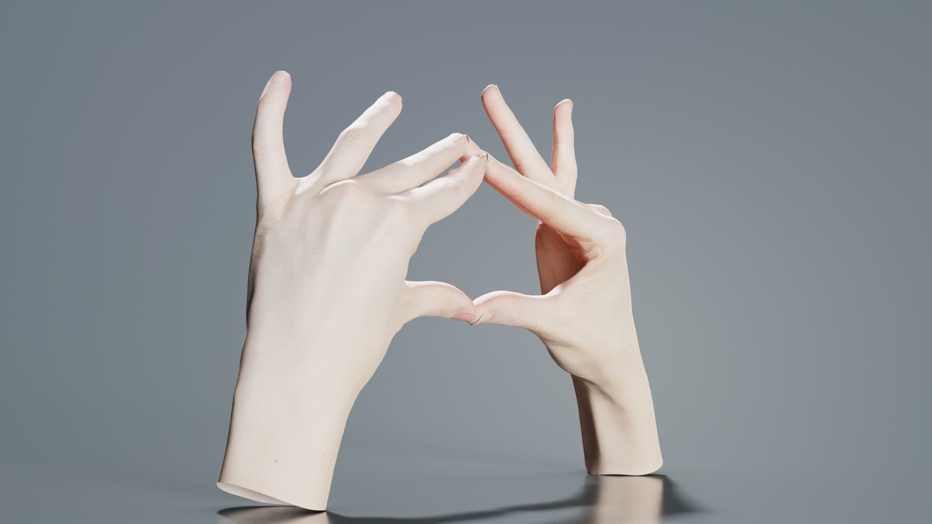 Duo Hands 012 Low-poly 3D model_7