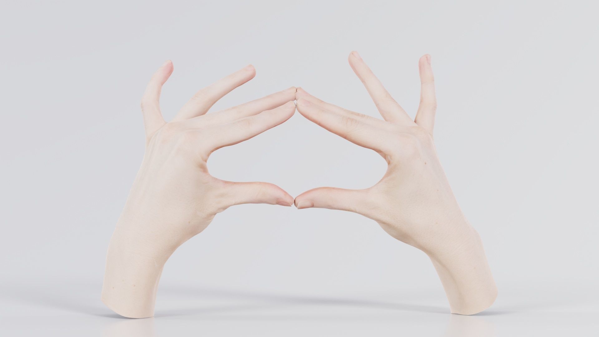 Duo Hands 012 Low-poly 3D model_3
