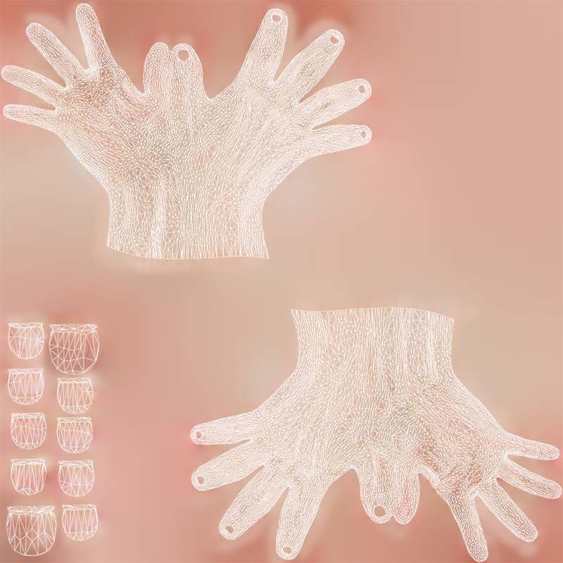 Duo Hands 012 Low-poly 3D model_14