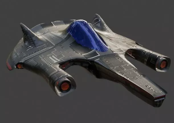 Fighter 232 Free low-poly 3D model