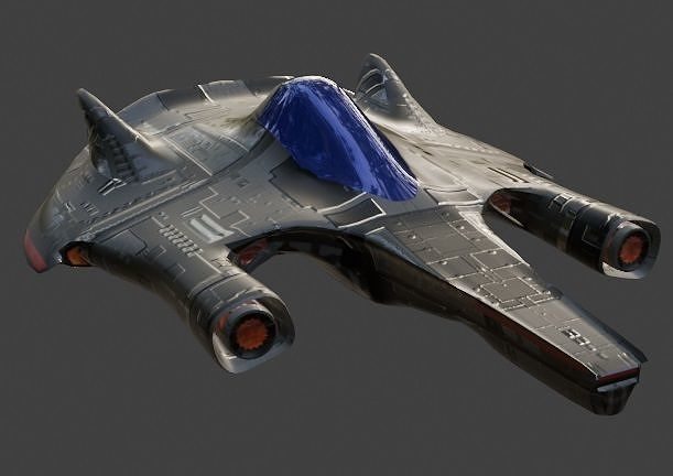 Fighter 232 Free low-poly 3D model