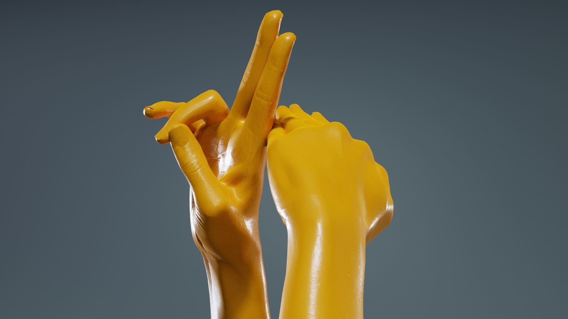 Duo Hands 014 Low-poly 3D model_13