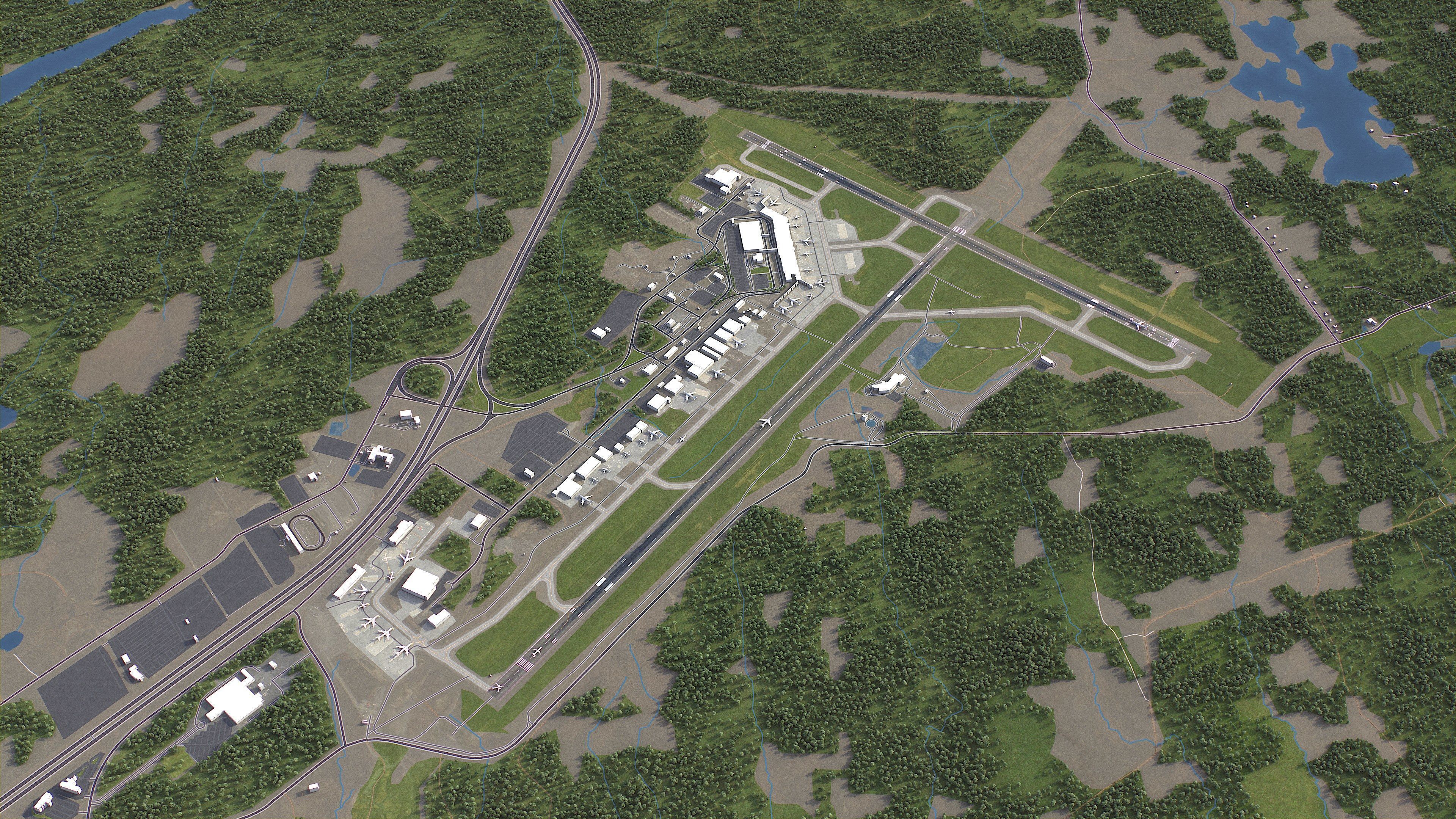 Halifax - Stanfield Airport - YHZ Low-poly 3D model_1