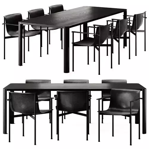 Lema Ombra Armchair and Thonet 1140 Rectangular Table