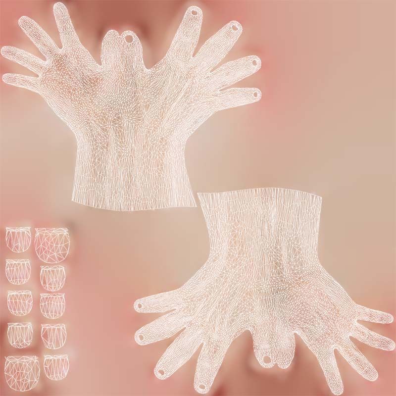 Duo Hands 015 Low-poly 3D model_14