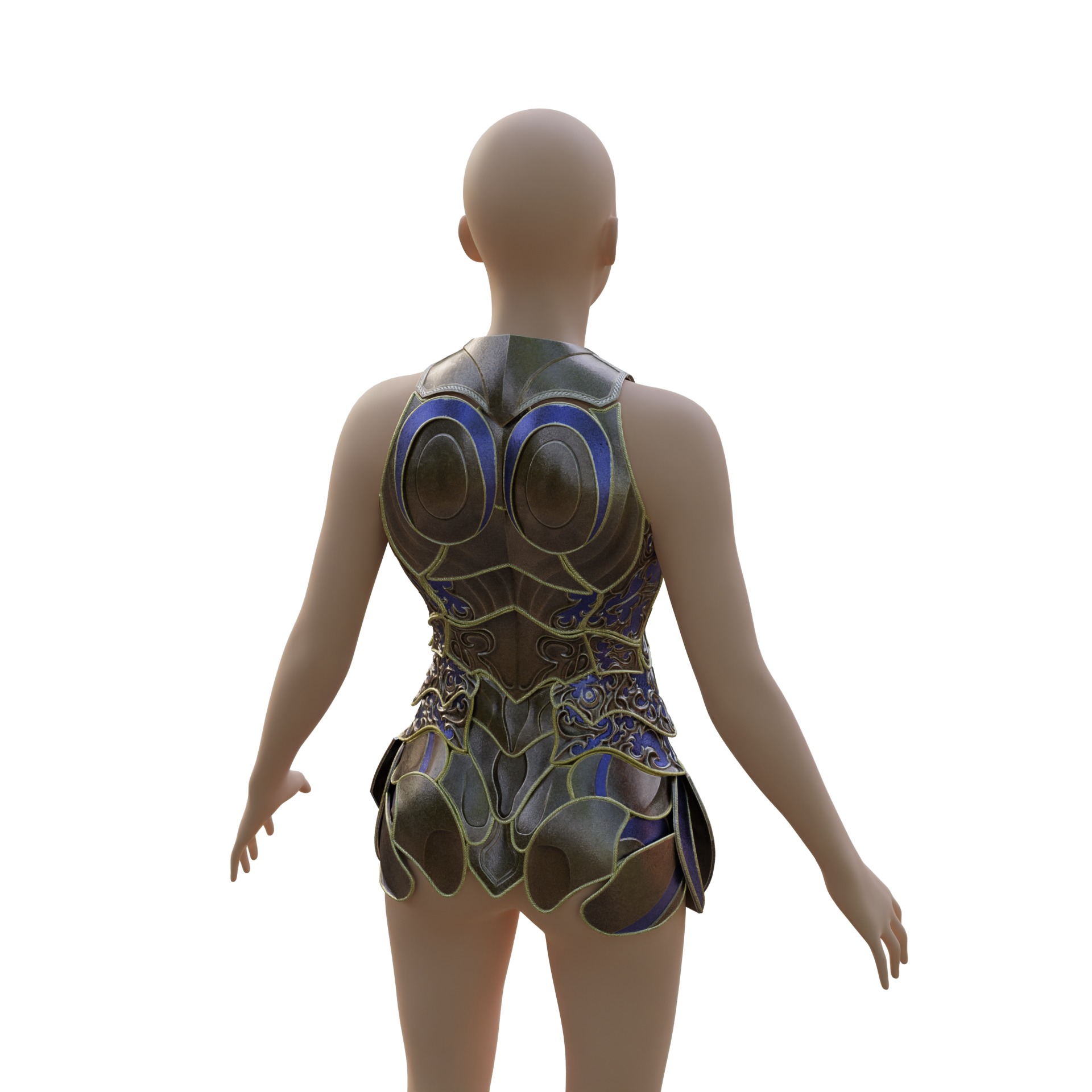 Fantasy Nightsong  Dame Aylin Cosplay Body Armor Baldurs Gate 3 3D print model_13