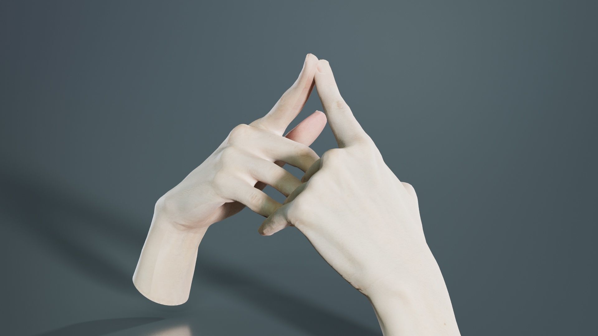 Duo Hands 020 Low-poly 3D model_3