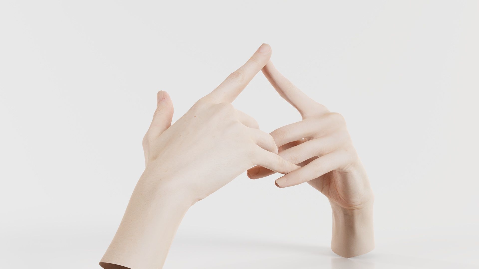 Duo Hands 020 Low-poly 3D model_8