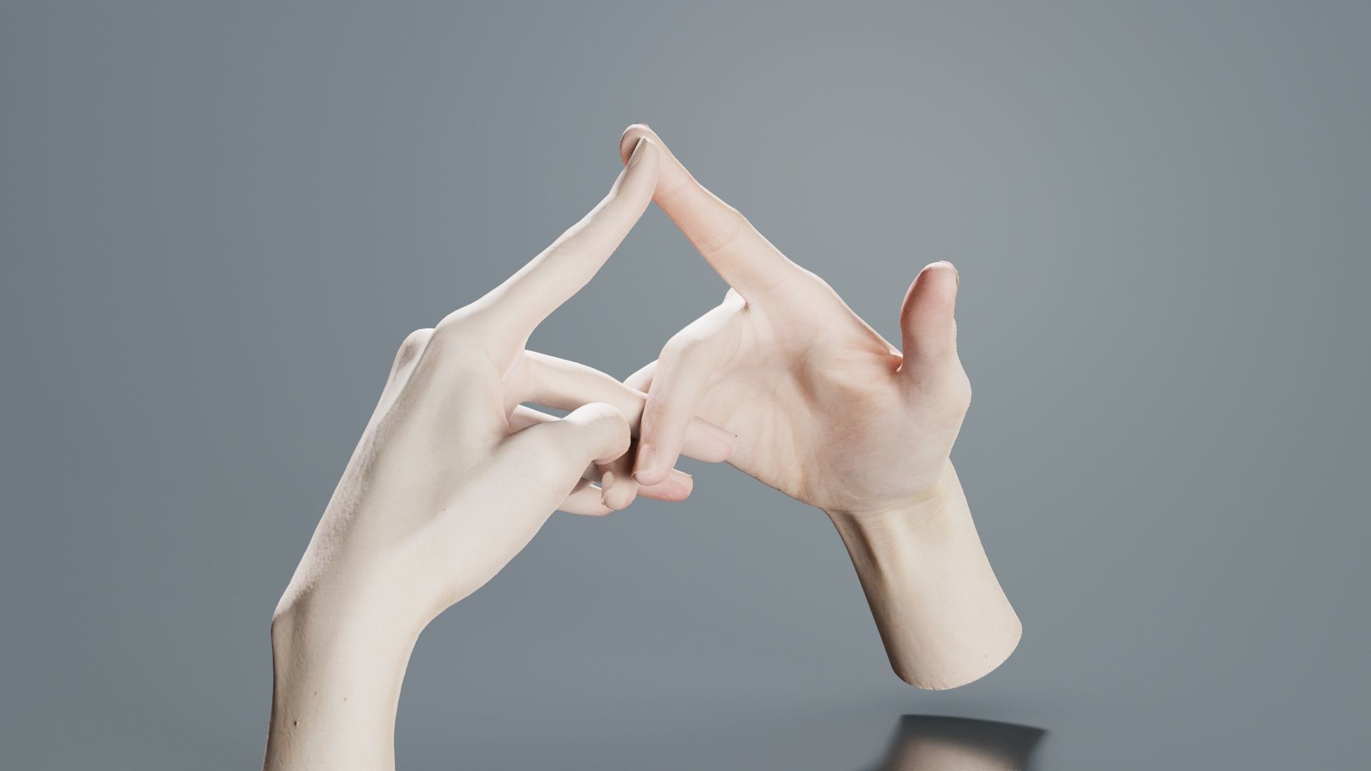 Duo Hands 020 Low-poly 3D model_6