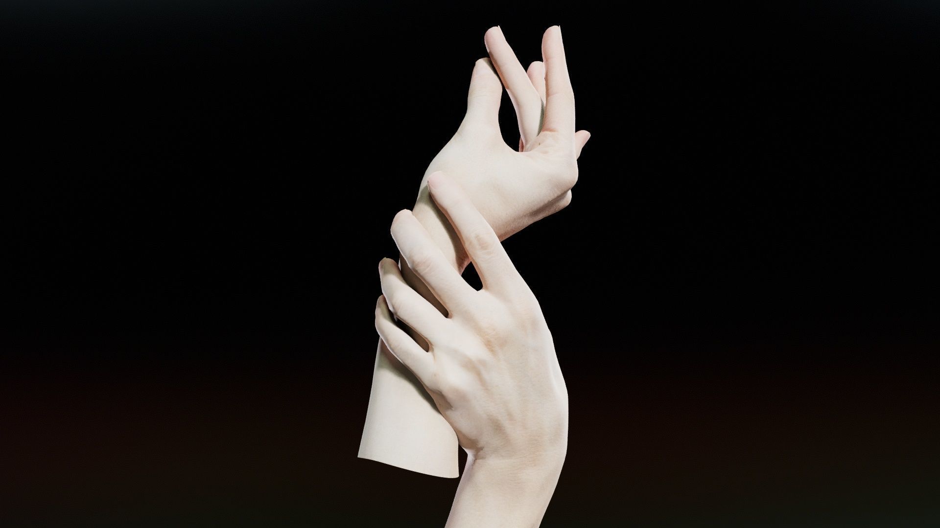 Duo Hands 021 Low-poly 3D model_8