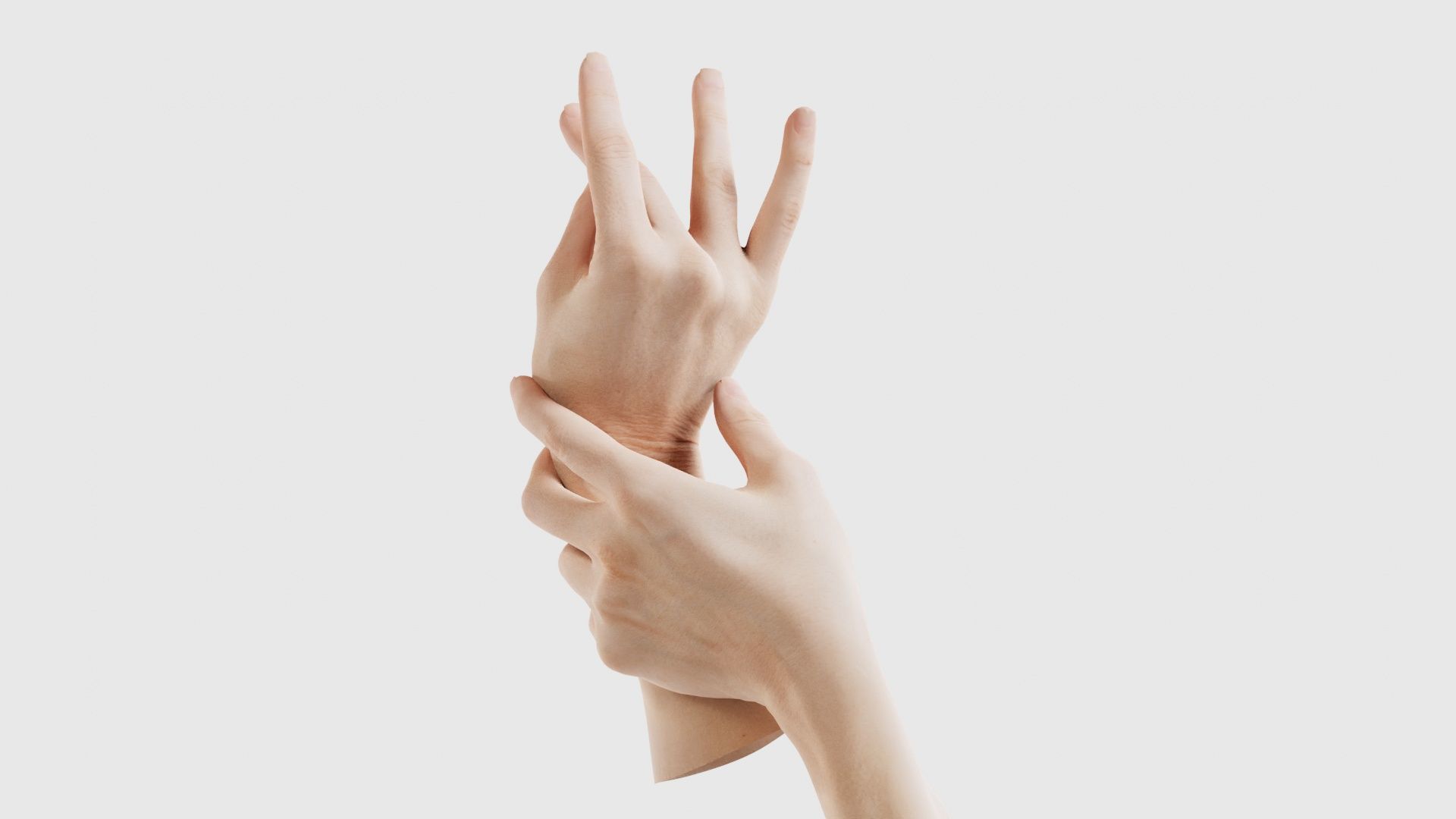 Duo Hands 021 Low-poly 3D model_26