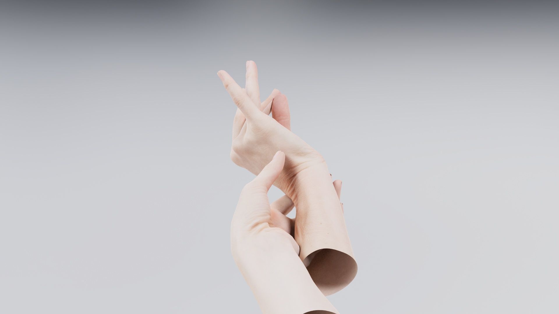 Duo Hands 021 Low-poly 3D model_6