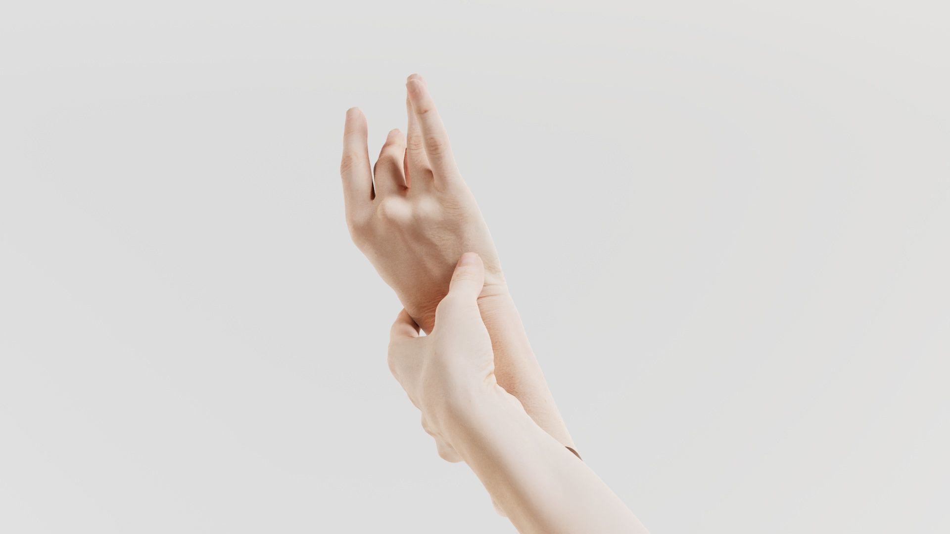 Duo Hands 021 Low-poly 3D model_4
