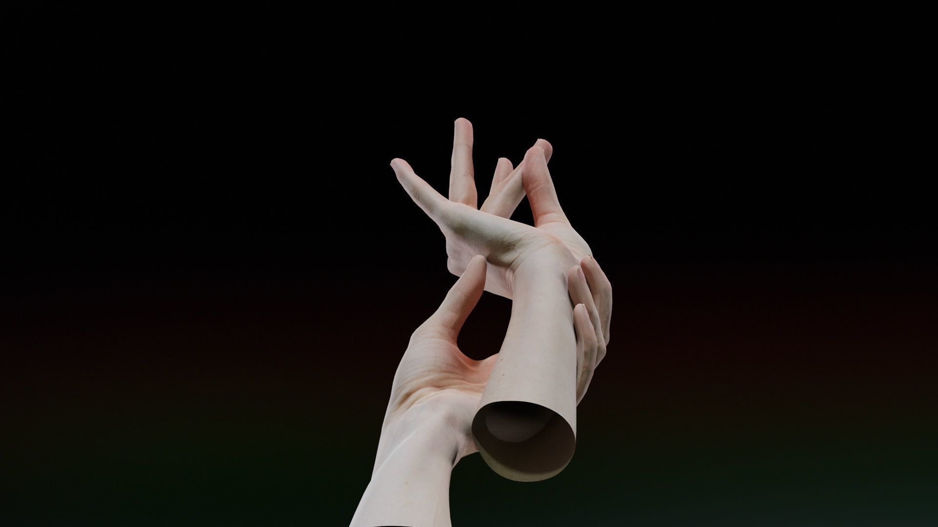 Duo Hands 021 Low-poly 3D model_2