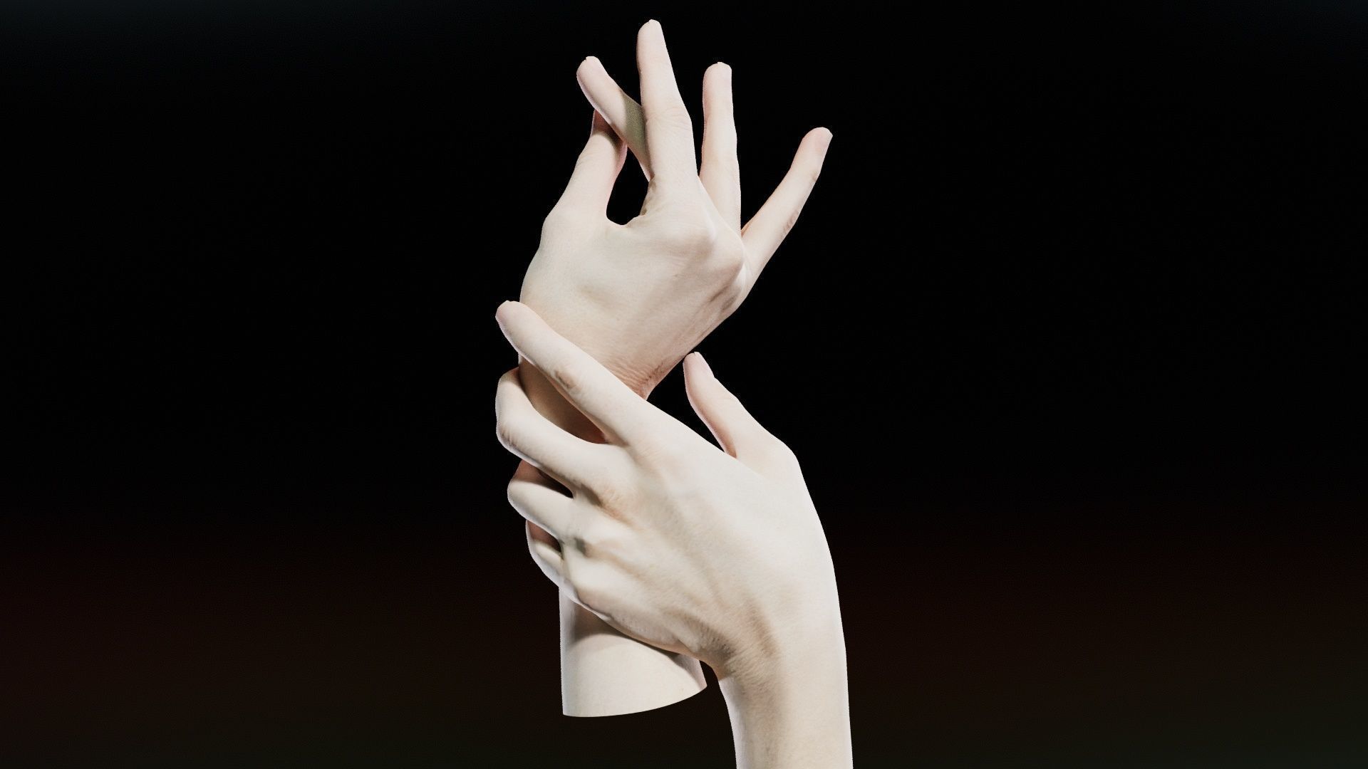 Duo Hands 021 Low-poly 3D model_7