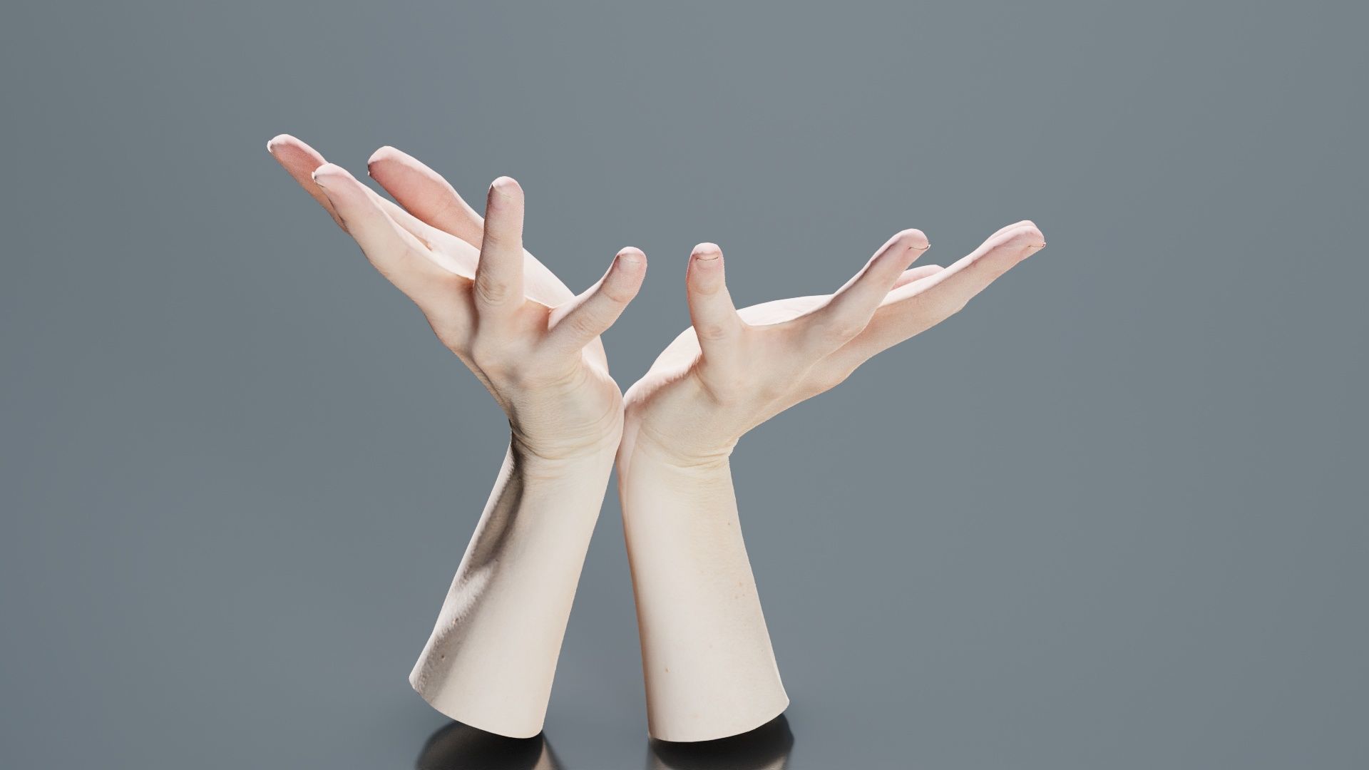Duo Hands 023 Low-poly 3D model_7