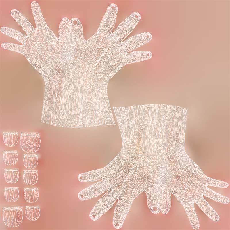 Duo Hands 023 Low-poly 3D model_14
