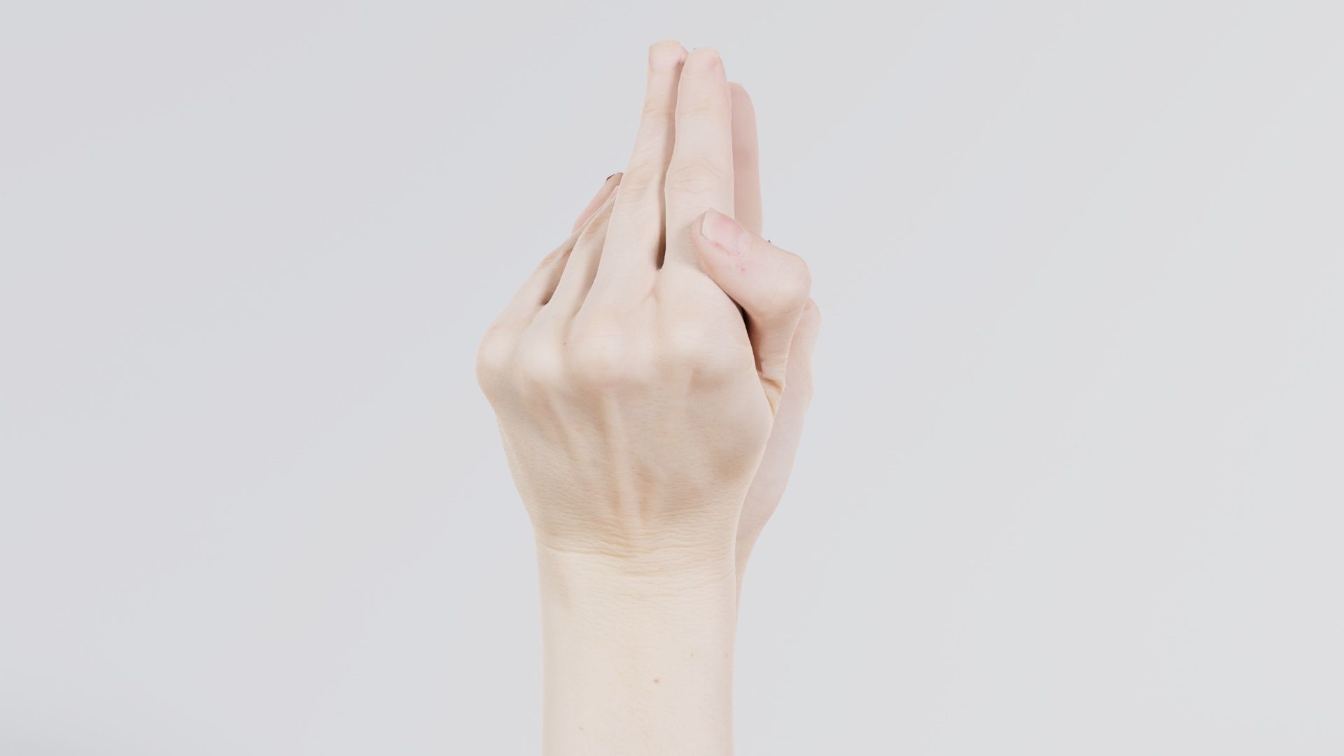 Duo Hands 026 Low-poly 3D model_5