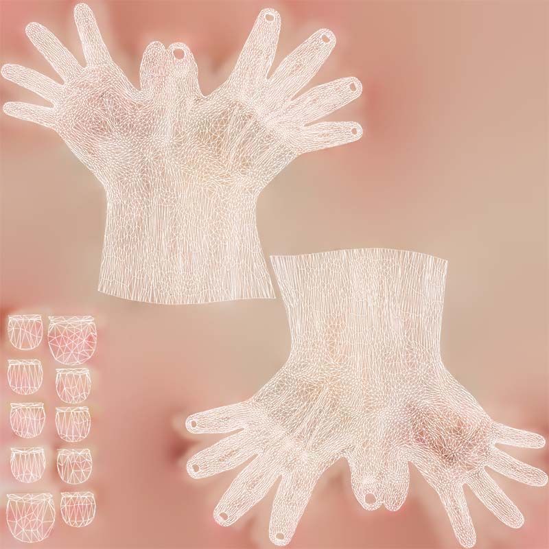 Duo Hands 026 Low-poly 3D model_14