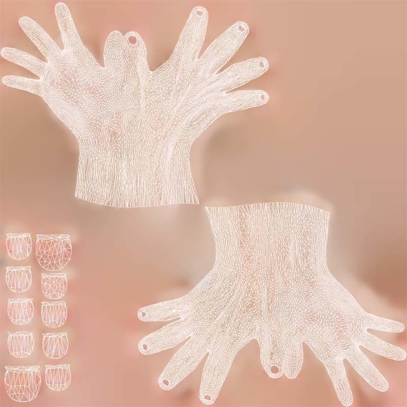 Duo Hands 027 Low-poly 3D model_14