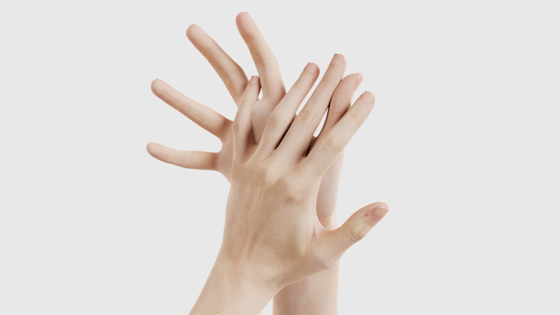 Duo Hands 027 Low-poly 3D model_26