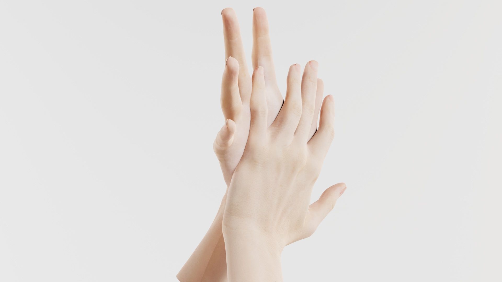 Duo Hands 027 Low-poly 3D model_3