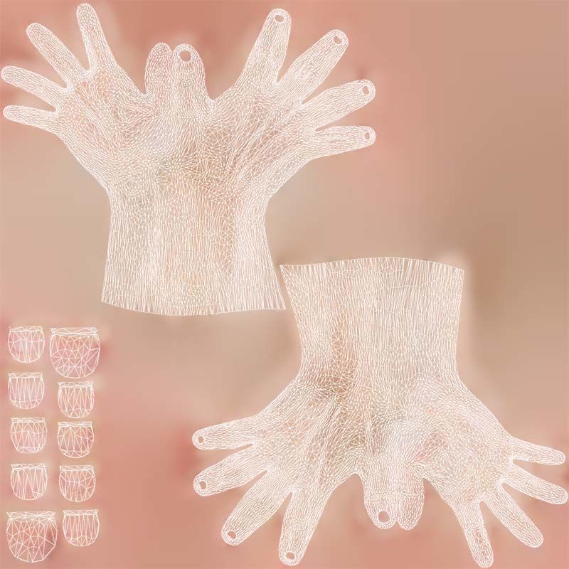 Duo Hands 028 Low-poly 3D model_14