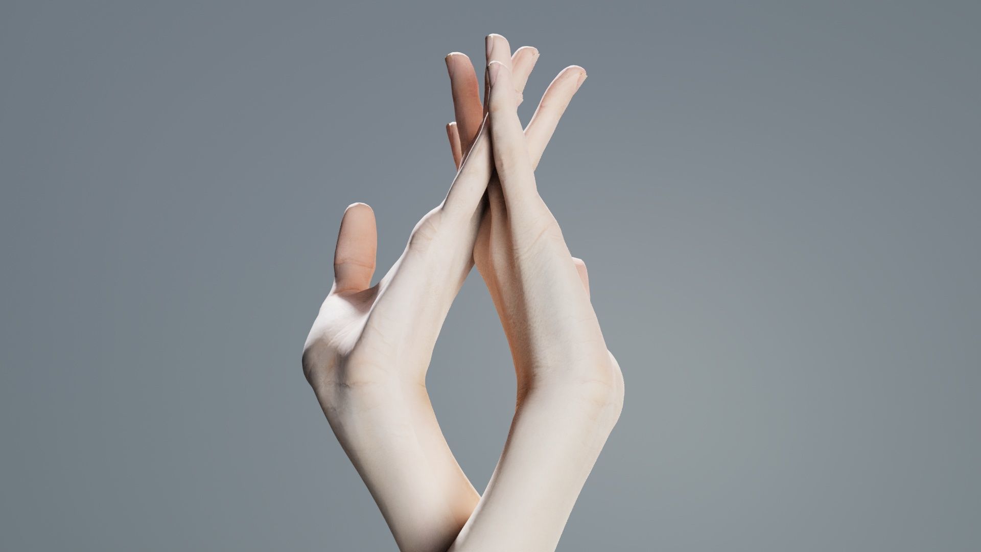 Duo Hands 028 Low-poly 3D model_5