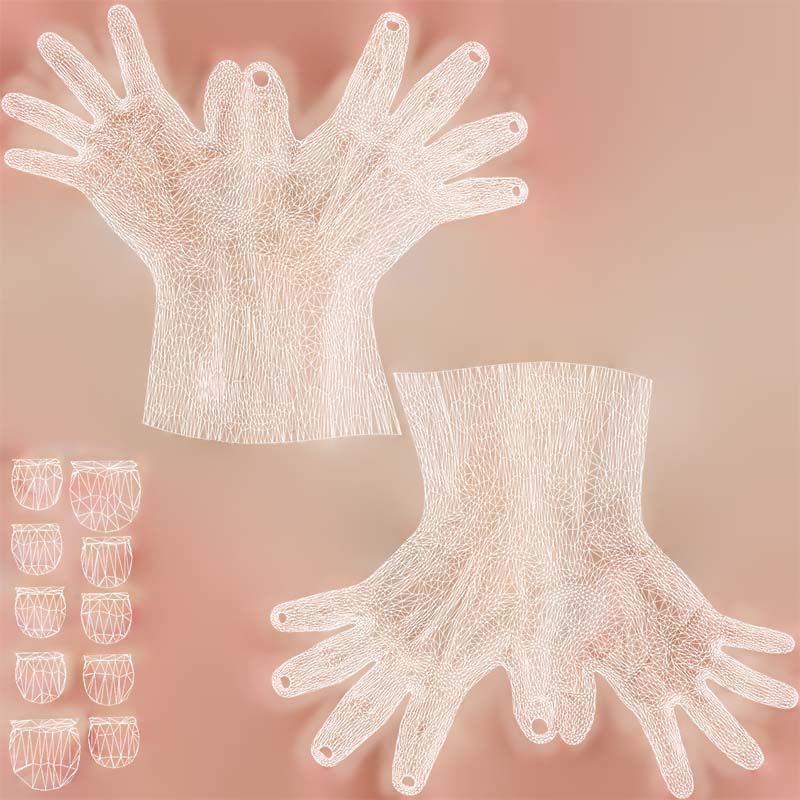 Duo Hands 029 Low-poly 3D model_14