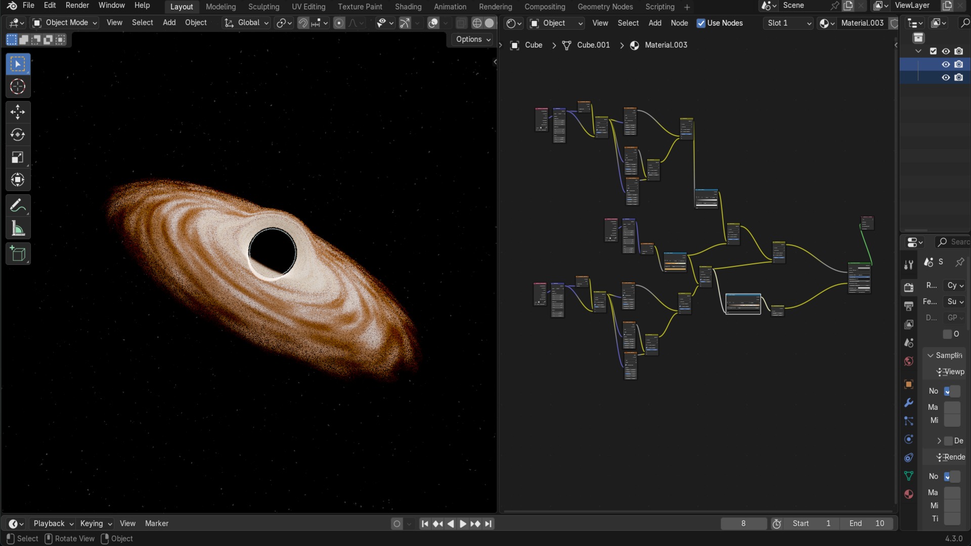 Black Hole Procedural Low-poly 3D model_1