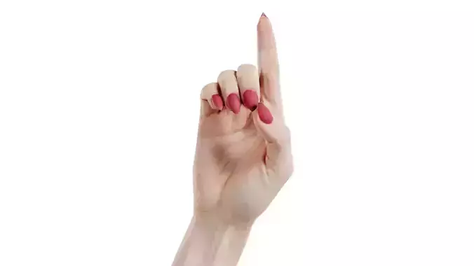 Woman Hand Sign Alphabet D