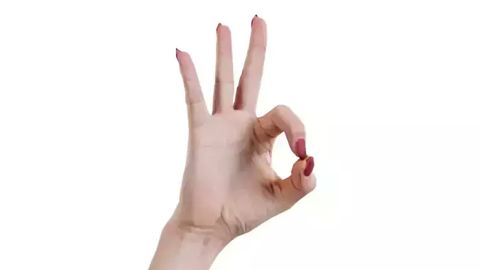 Woman Hand Sign Alphabet F