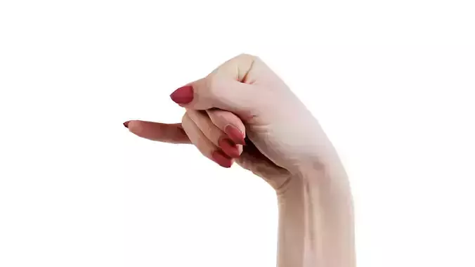 Woman Hand Sign Alphabet J
