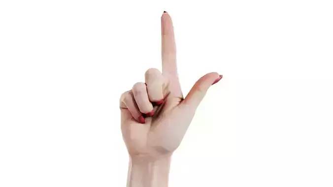 Woman Hand Sign Alphabet L