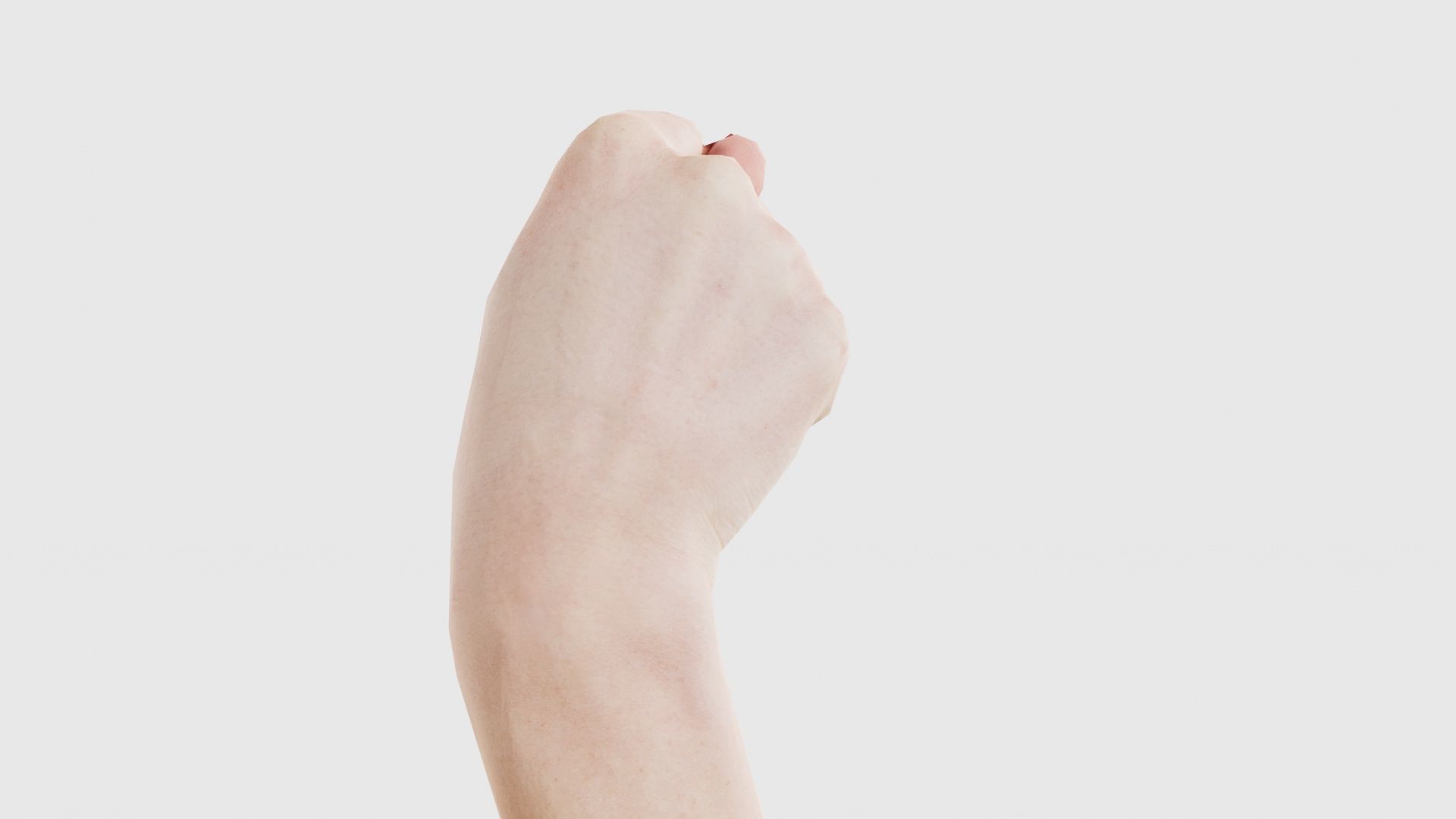 Woman Hand Sign Alphabet P Low-poly 3D model_19