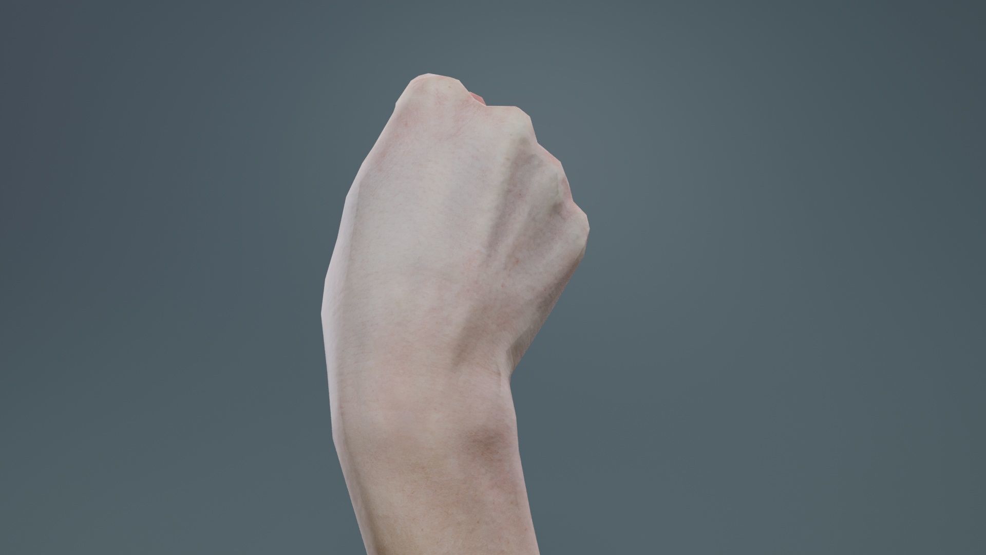 Woman Hand Sign Alphabet P Low-poly 3D model_2