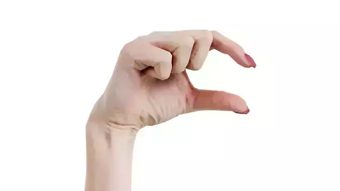 Woman Hand Sign Alphabet Q