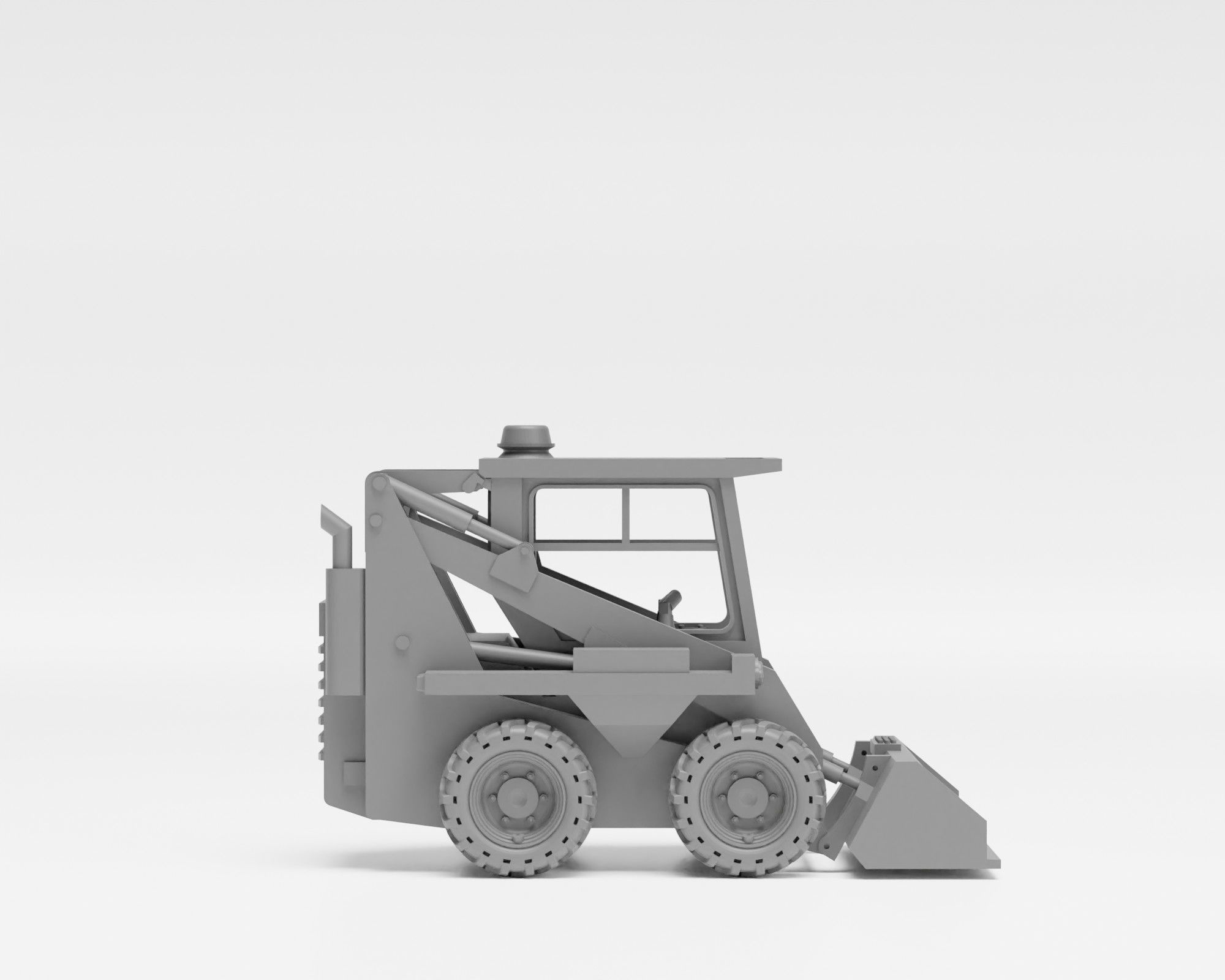 Skid steer loader - H0 scale construction equipment kit 3D print model_6