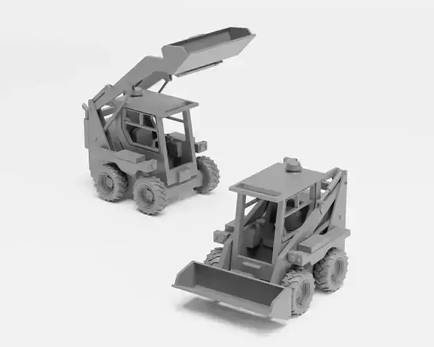 Skid steer loader - H0 scale construction equipment kit 3D print model