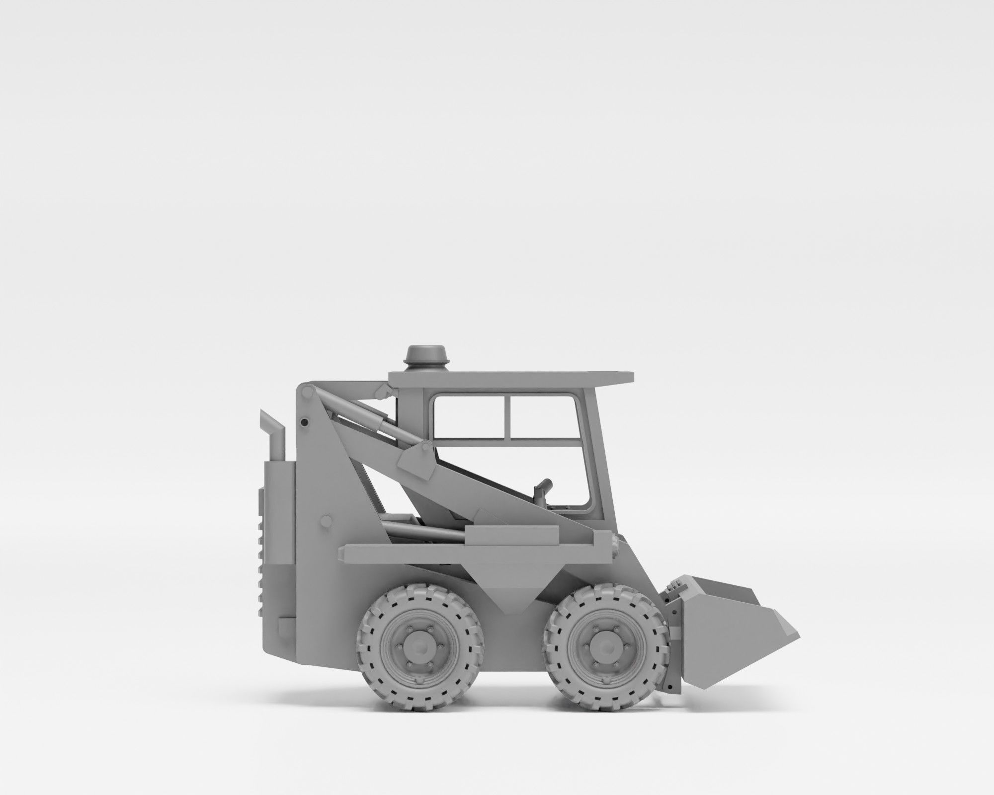 Skid steer loader - H0 scale construction equipment kit 3D print model_7