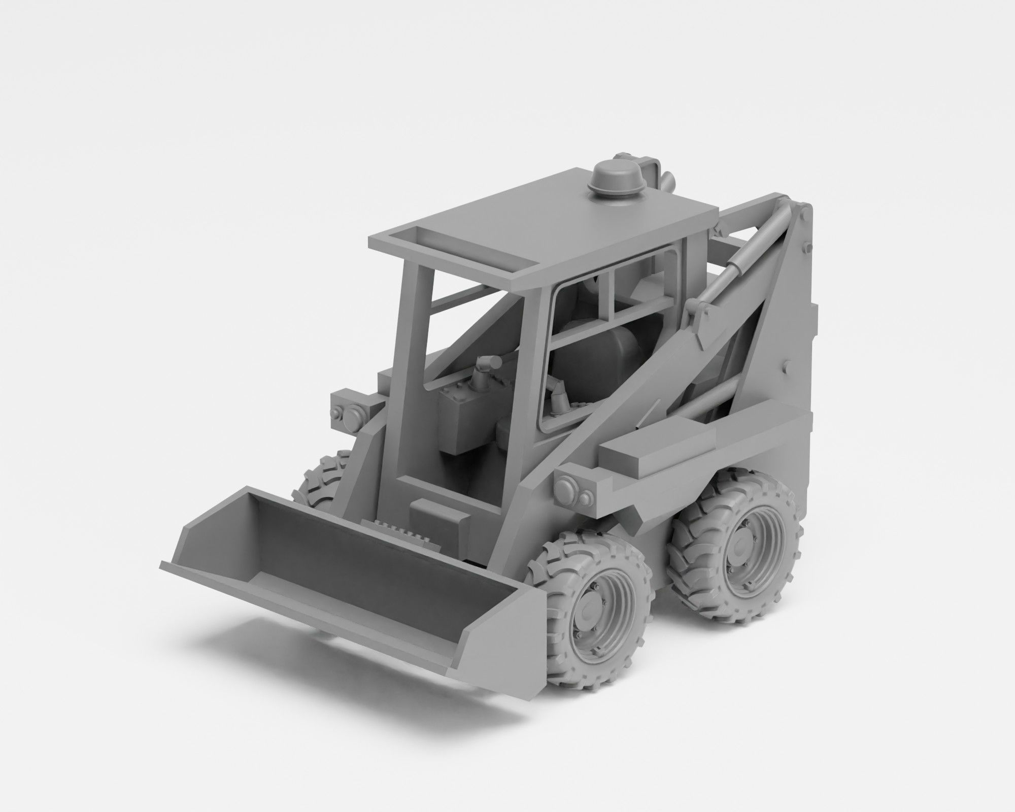 Skid steer loader - H0 scale construction equipment kit 3D print model_10