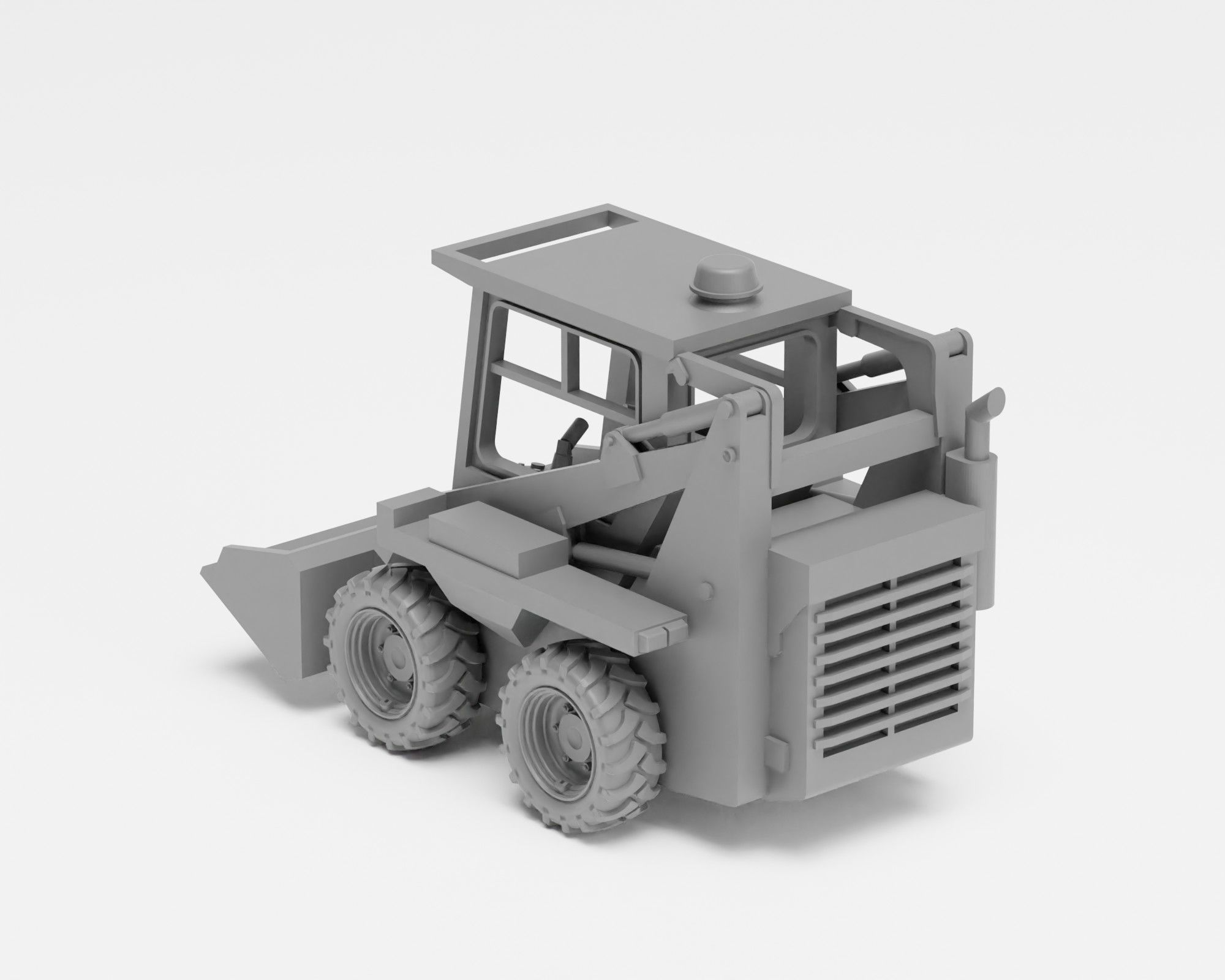 Skid steer loader - H0 scale construction equipment kit 3D print model_2