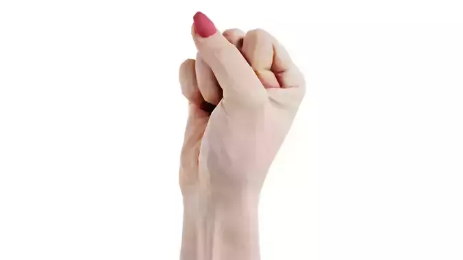 Woman Hand Sign Alphabet S